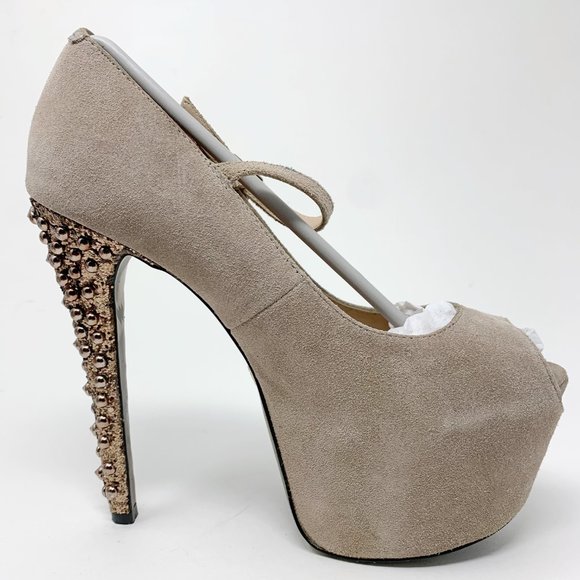 Betsey Johnson Belll Taupe Suede Mary Janes - Picture 8 of 10